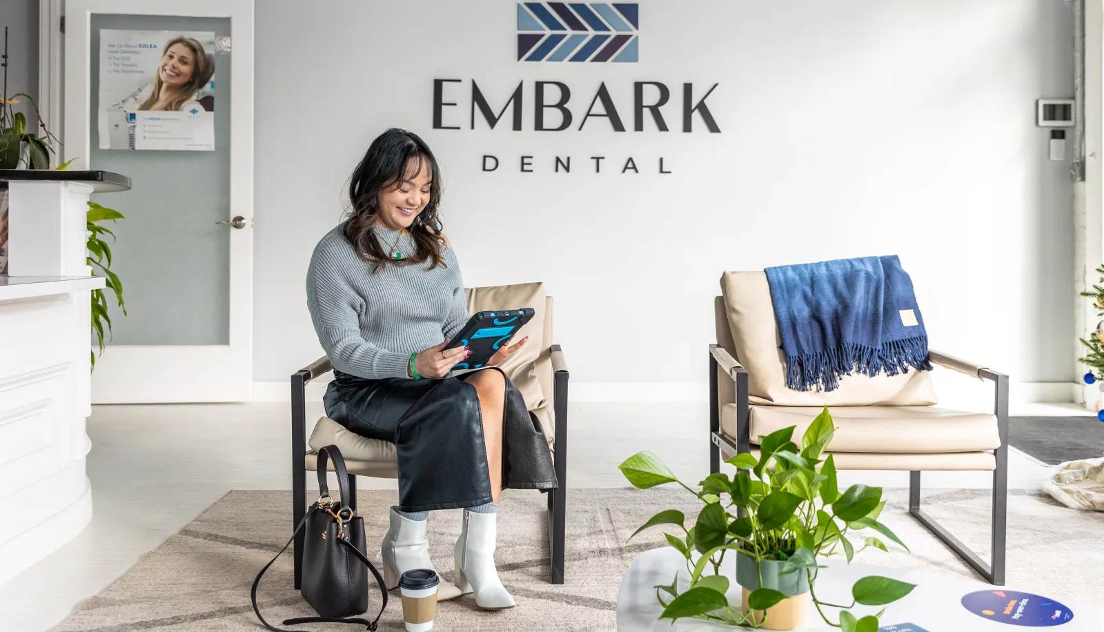 Embark Dental reception area in Asheville