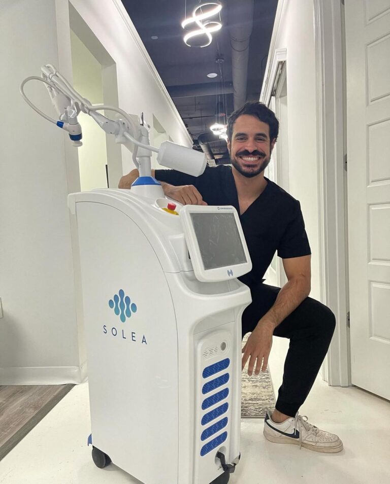 doctor posing with solea sleep laser